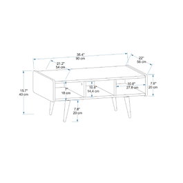 Hanah Home Mesa de Centro Line - Light Walnut